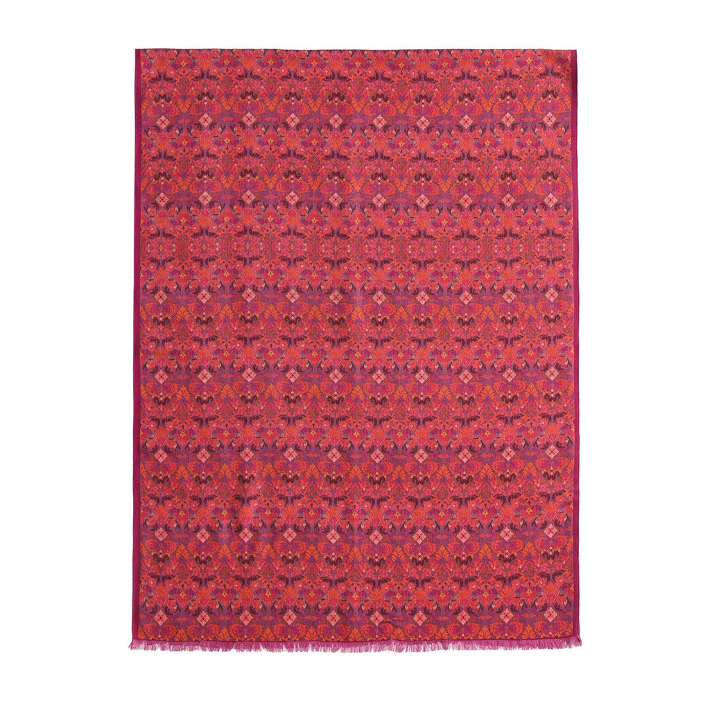 Mahabah Purple Luxury Silk & Wool Scarf 180 x 65 cm – Moroccan Inspired Design