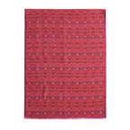 Mahabah Purple Luxury Silk & Wool Scarf 180 x 65 cm – Moroccan Inspired Design