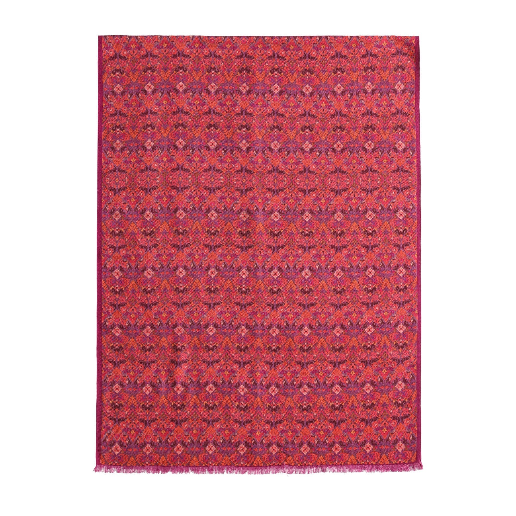 Mahabah Purple Luxury Silk & Wool Scarf 180 x 65 cm – Moroccan Inspired Design