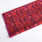 Mahabah Purple Luxury Silk & Wool Scarf 180 x 65 cm – Moroccan Inspired Design