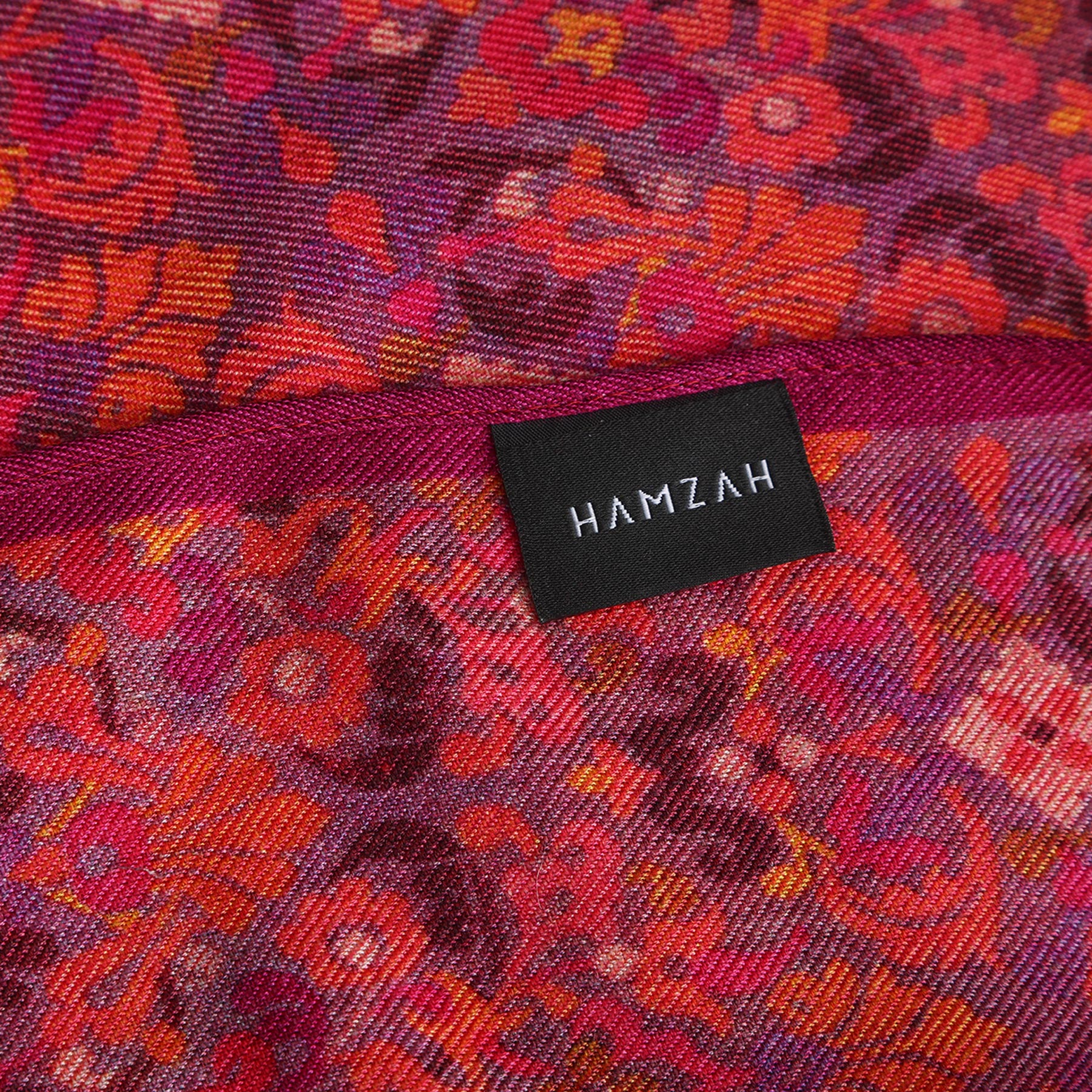 Mahabah Purple Luxury Silk & Wool Scarf 180 x 65 cm – Moroccan Inspired Design