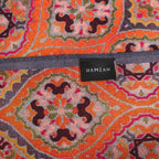 Nasim Orange Luxury Silk & Wool Scarf 180 x 65 cm – Moroccan Inspired Design