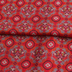 Naum Red Luxury Silk & Wool Scarf 180 x 65 cm – Moroccan Inspired Design