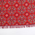 Naum Red Luxury Silk & Wool Scarf 180 x 65 cm – Moroccan Inspired Design