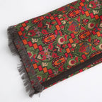 Sarab Green Luxury Silk & Wool Scarf 180 x 65 cm – Moroccan Inspired Design