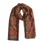 Sarab Green Luxury Silk & Wool Scarf 180 x 65 cm – Moroccan Inspired Design