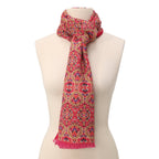 Mihrah Brown Luxury Silk & Wool Scarf 180 x 65 cm – Moroccan Inspired Design