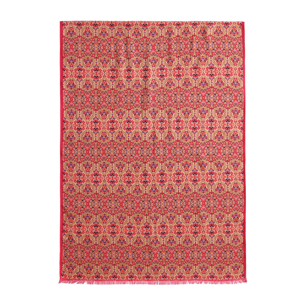 Mihrah Brown Luxury Silk & Wool Scarf 180 x 65 cm – Moroccan Inspired Design