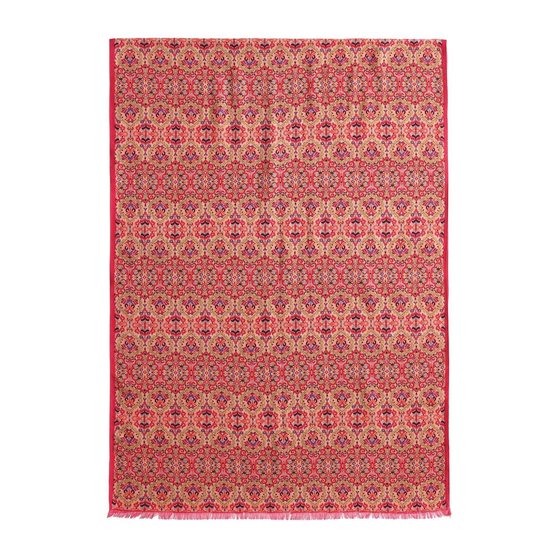 Mihrah Brown Luxury Silk & Wool Scarf 180 x 65 cm – Moroccan Inspired Design