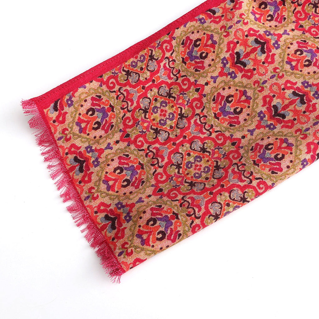 Mihrah Brown Luxury Silk & Wool Scarf 180 x 65 cm – Moroccan Inspired Design