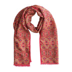 Mihrah Brown Luxury Silk & Wool Scarf 180 x 65 cm – Moroccan Inspired Design