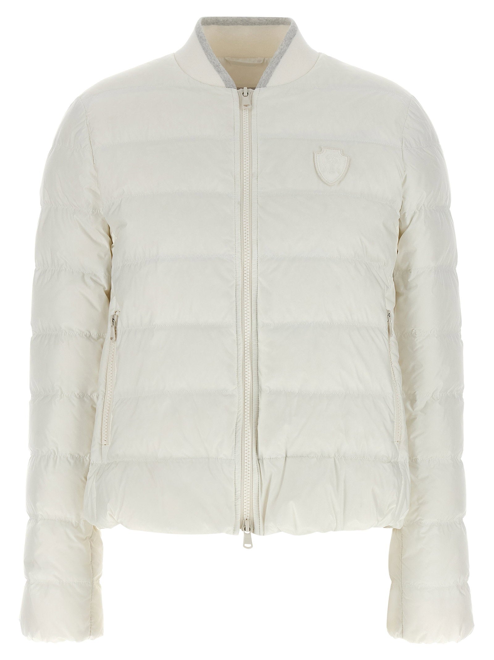 Brunello Cucinelli Quilted Goose Down Down Jacket — Cream
