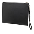 Grained Calfskin Monogram Clutch