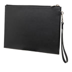 Grained Calfskin Monogram Clutch