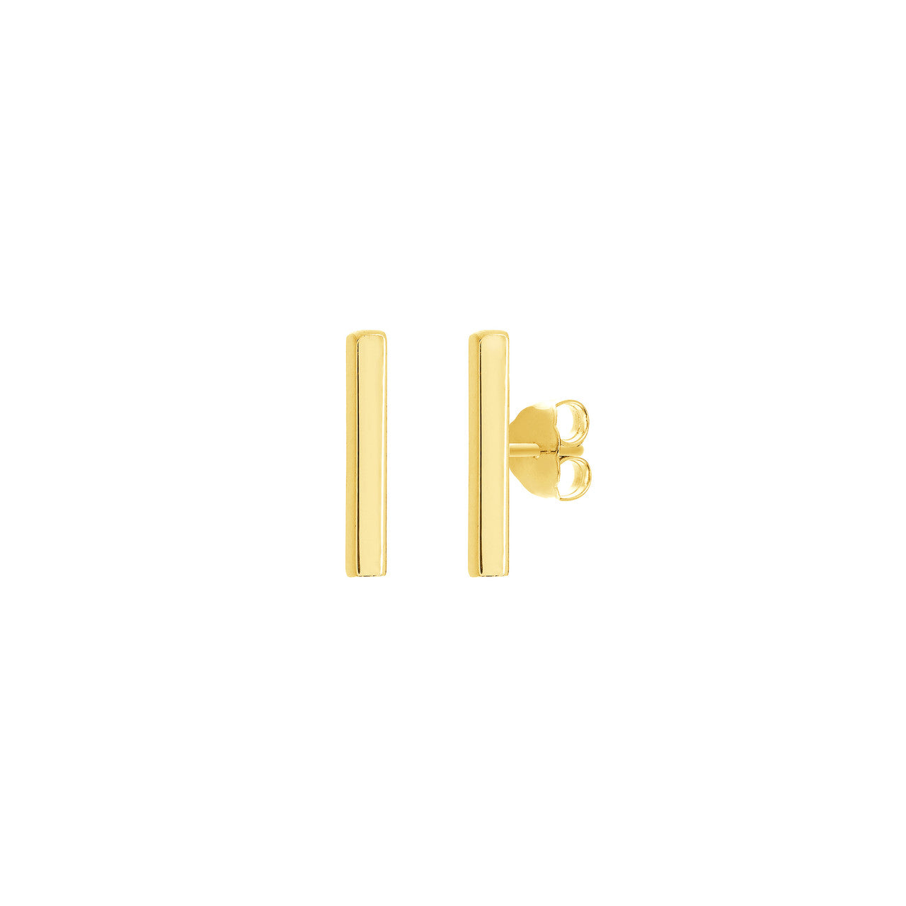 Mini Staple Bar Earrings on Post Back