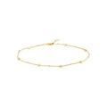 Fluted/Polished Hexagon Adjustable Anklet