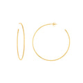 50mm x 1.2mm Hoop Post Earrings