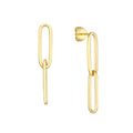 Paperclip Dangle Earrings on Post Back