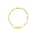 Oval Paper Clip ID Bracelet