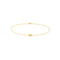 Paperclip Anklet with Plate