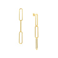 Three Link Paperclip Dangle Earrings