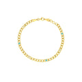 Diamond & Turquoise Enamel Curb Chain Bracelet
