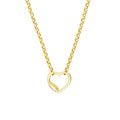 Faux Carabiner Heart on Rolo Necklace with Lobster