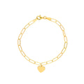 Heart Paper Clip Bracelet