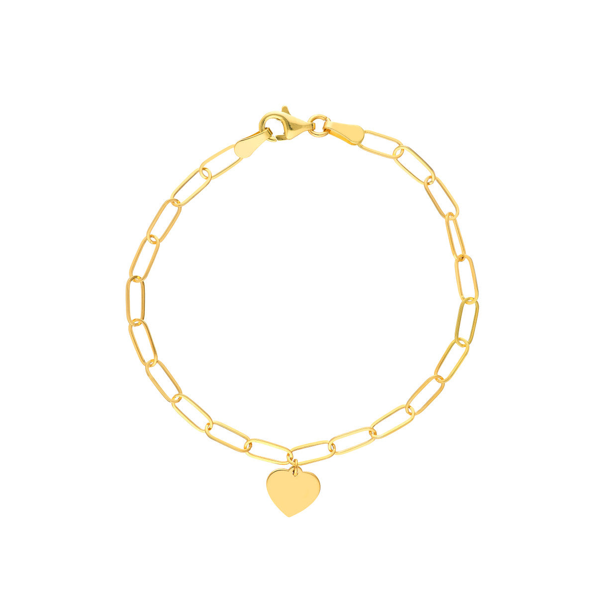 Heart Paper Clip Bracelet