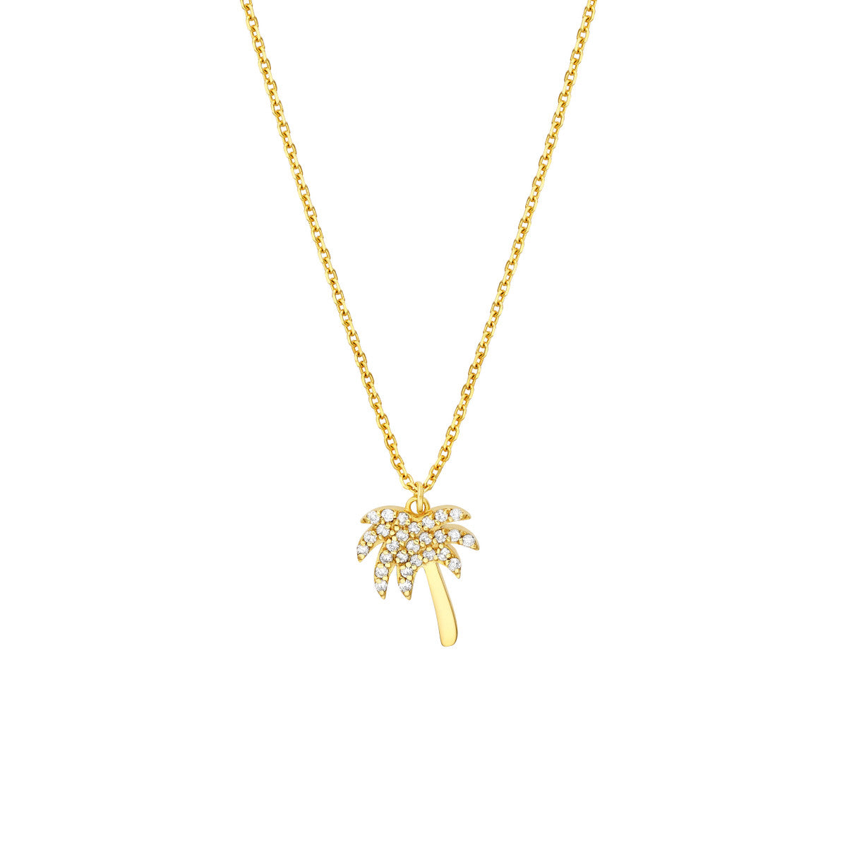 Diamond Palm Tree Necklace