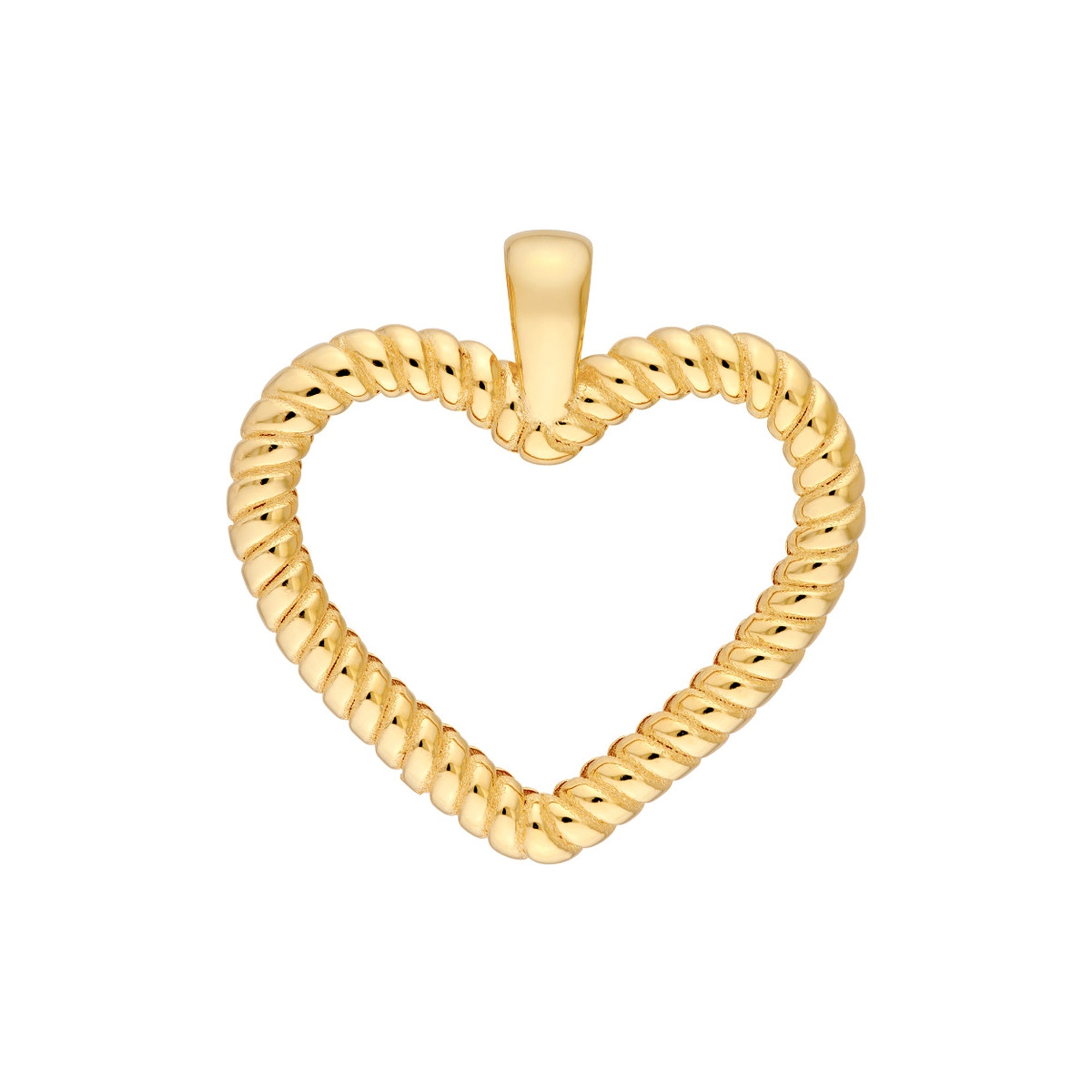 Open Heart Twisted Rope Pendant