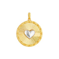 Fluted Heart Charm