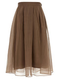 Brunello Cucinelli Circle Skirt — Brown
