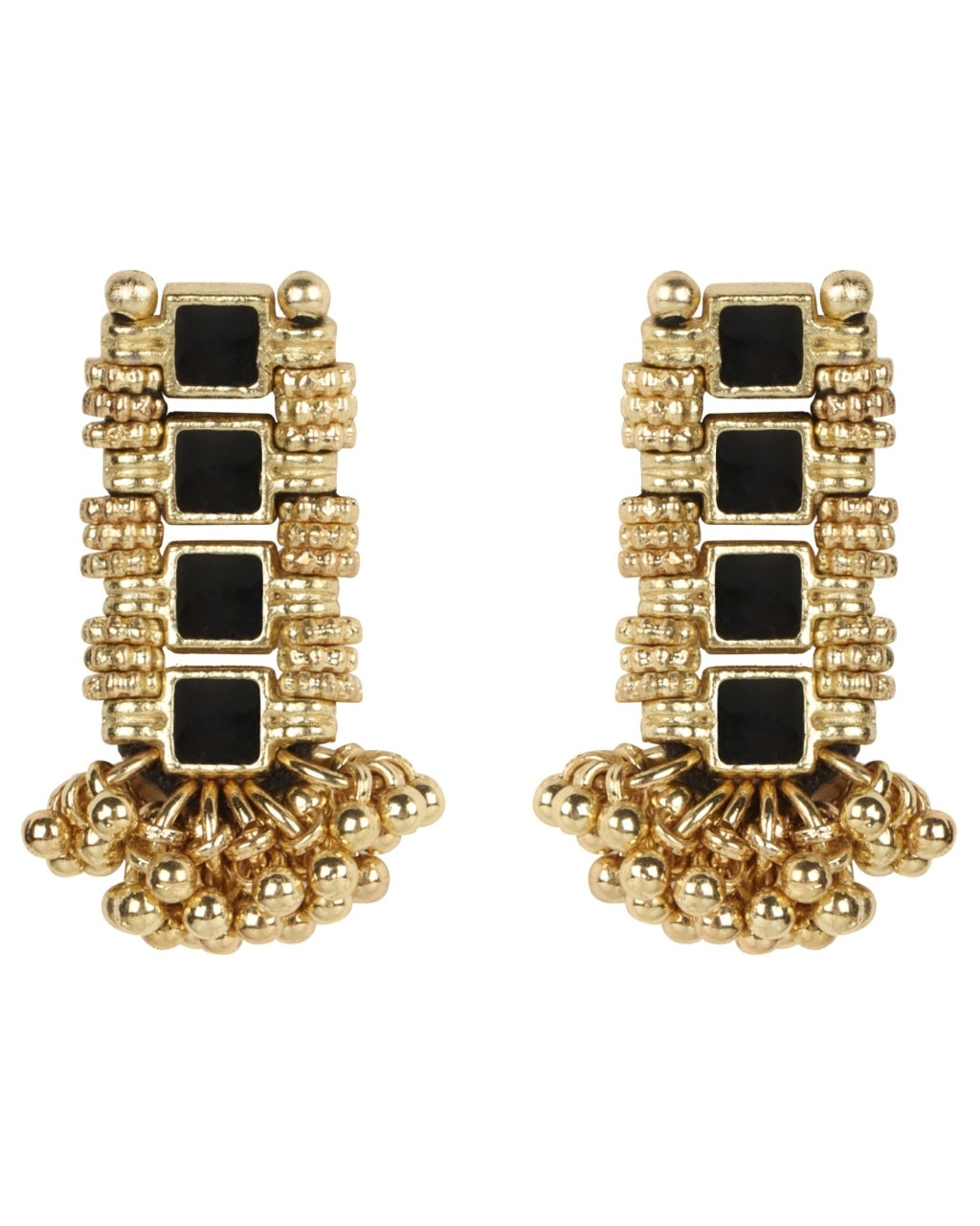Jamila Enamel Stud Earrings By KYNAH, Luxury Indian Fashion & Bridal Wear