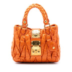 Matelasse Lambskin Coffer Satchel
