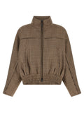 Brunello Cucinelli Prince of Wales Virgin Wool Jacket — Brown