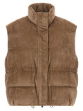 Brunello Cucinelli Corduroy Padded Vest — Beige