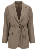 Brunello Cucinelli Fresh Wool Blazer — Beige