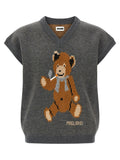 Magliano Teddy Bear Jacquard Knit Vest — Charcoal