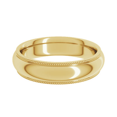 5mm Men's Comfort Fit Stepped Edge Wedding Band