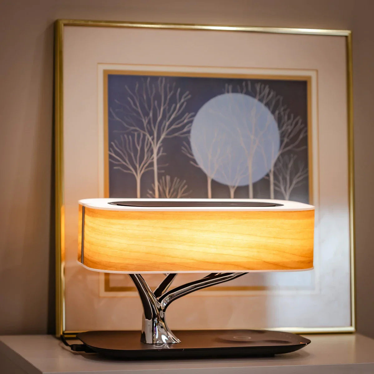 ArtZ® Cherry Wood Zen Table Lamp - US Plug