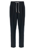 Brunello Cucinelli Linen-Blend Trousers — Black