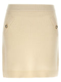 Michael Michael Kors Ribbed Knit Skirt — Cream