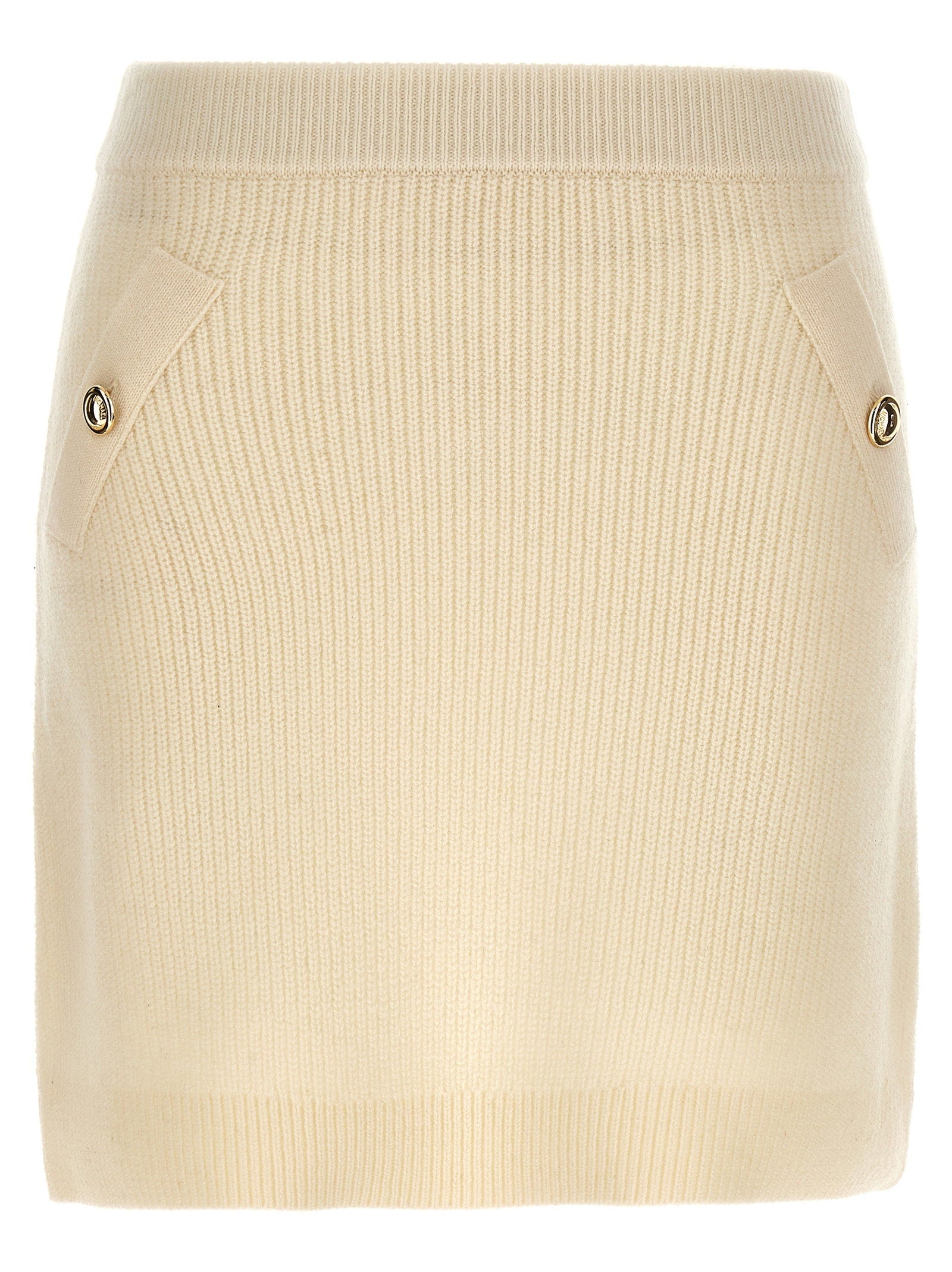 Michael Michael Kors Ribbed Knit Skirt — Cream