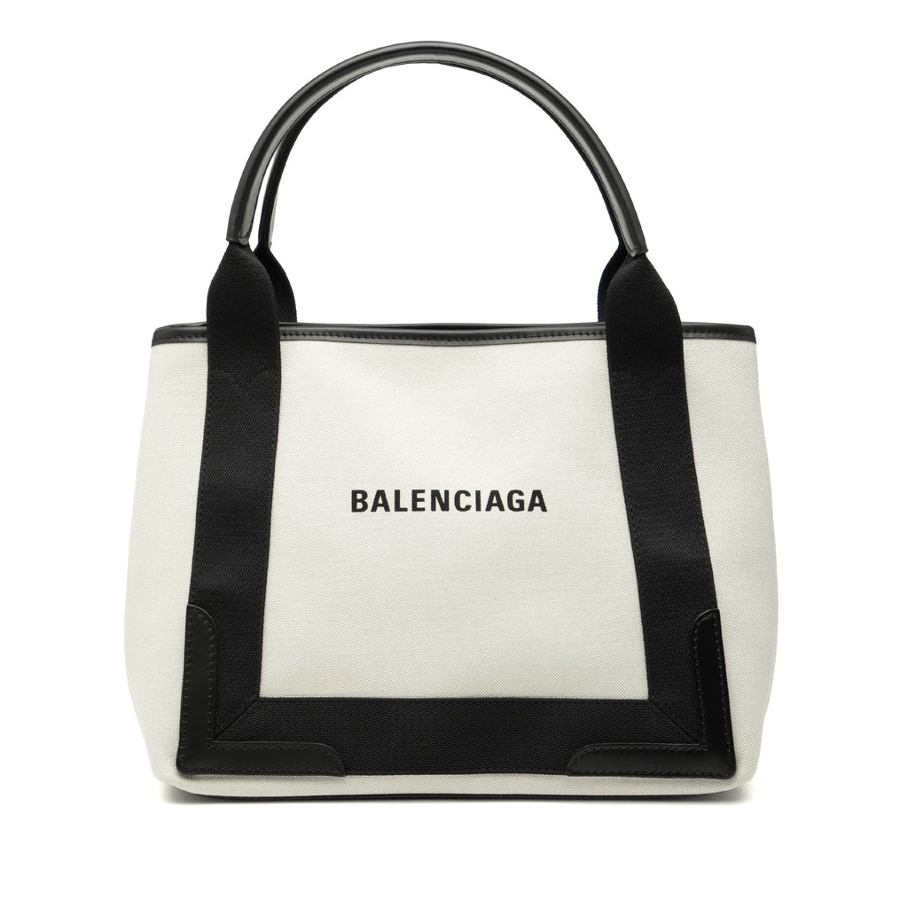Canvas Navy Cabas Tote S