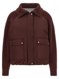 Brunello Cucinelli Down Jacket — Burgundy