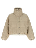 Brunello Cucinelli Quilted Goose Feather Down Jacket — Beige