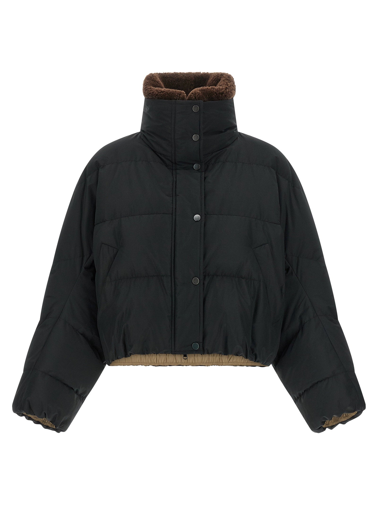 Brunello Cucinelli Quilted Goose-Feather Padded Down Jacket — Black