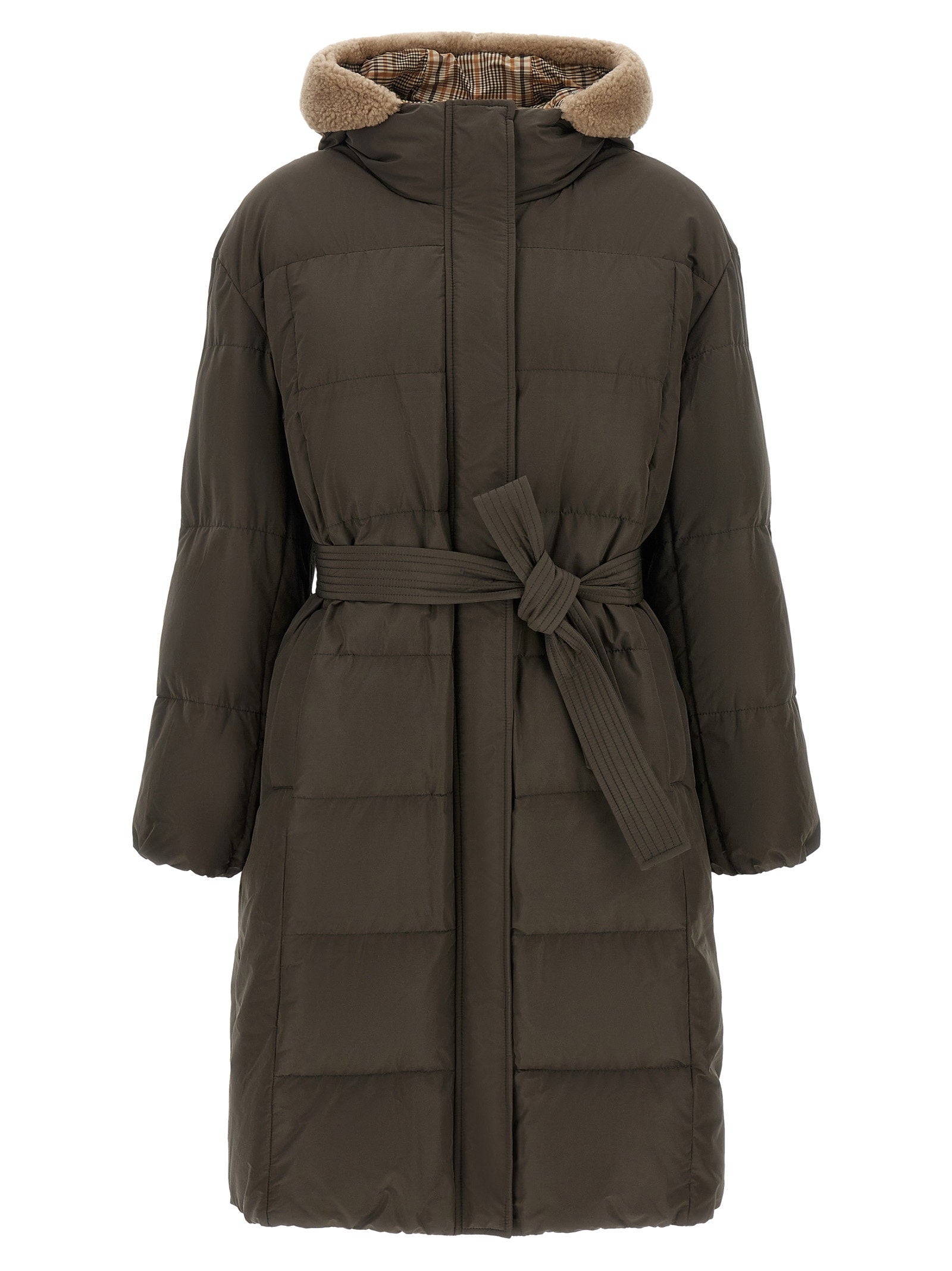 Brunello Cucinelli Boudin Down Jacket — Olive Green
