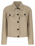 Brunello Cucinelli Americana de lino — Beige